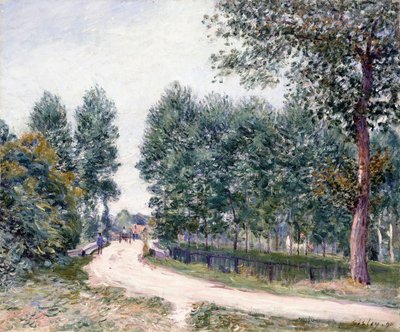 The Road of Saint-Mammes - In the Morning by Alfred Sisley