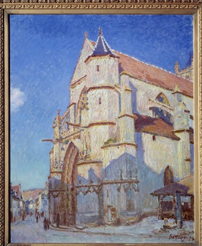 The Church of Moret at Night by Alfred Sisley
