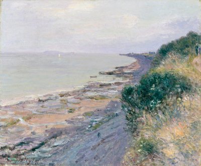 The cliff at Penarth, Evening, low tide by Alfred Sisley