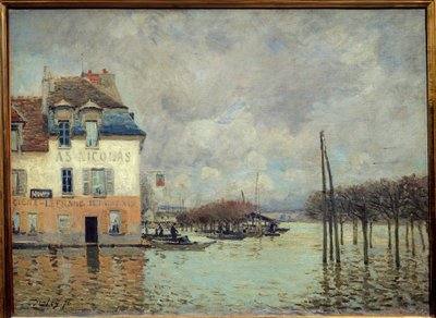 The flood at Port Marly by Alfred Sisley