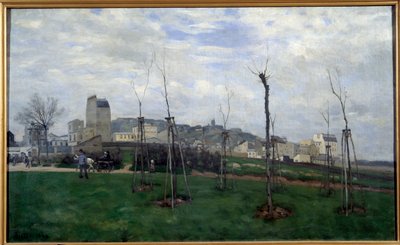 View of Montmartre Taken from the Flower City at the Batignolles by Alfred Sisley