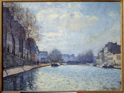 View of the Canal Saint Martin in Paris in 1870 by Alfred Sisley