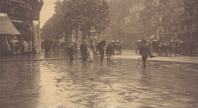 A Wet Day on the Boulevard, Paris by Alfred Stieglitz