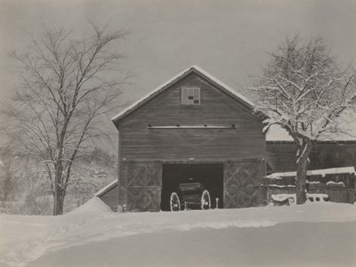 Barn and Snow by Alfred Stieglitz