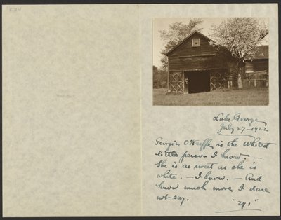Barn and Apple Blossoms by Alfred Stieglitz
