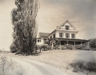 House and Poplars, Lake George by Alfred Stieglitz