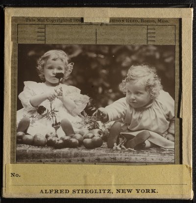 Nieces - Flora Holding Flower, and Hedwig by Alfred Stieglitz