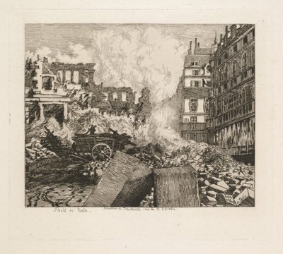 Paris by Train. Demolition of the Vaudeville Theatre: rue du Dix-Decembre by Alfred Taiée