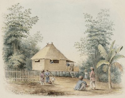 Native House Near Manila, 1842 by Alfred Thomas Agate