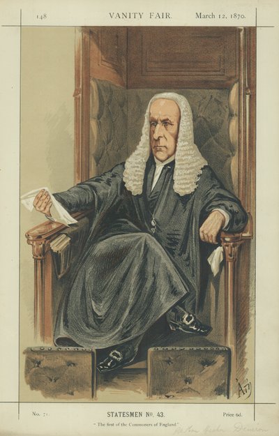 The Speaker (Mr Speaker Denison) by Alfred Thompson
