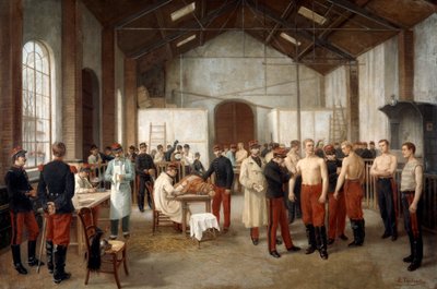 Vaccination at the Val de Grace Hospital in Paris by Alfred Touchemolin