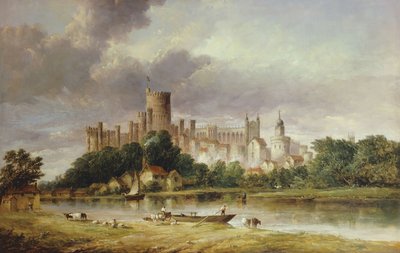 A View of Windsor Castle from the Brocas Meadows by Alfred Vickers