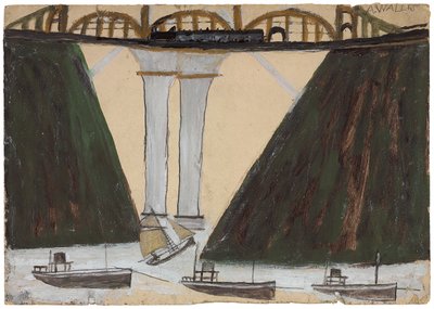 Saltash Bridge, c. 1930 by Alfred Wallis