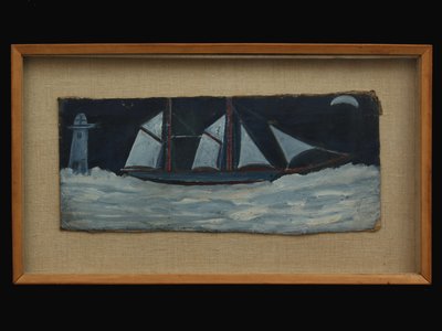 Trawler off Cornish Coast by Alfred Wallis