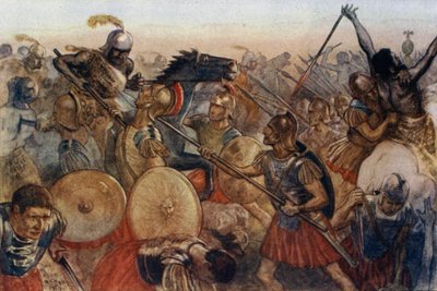 Battle of Lake Trasimene, Italy, Second Punic War, 217 BC by Alfred Wallis Mills