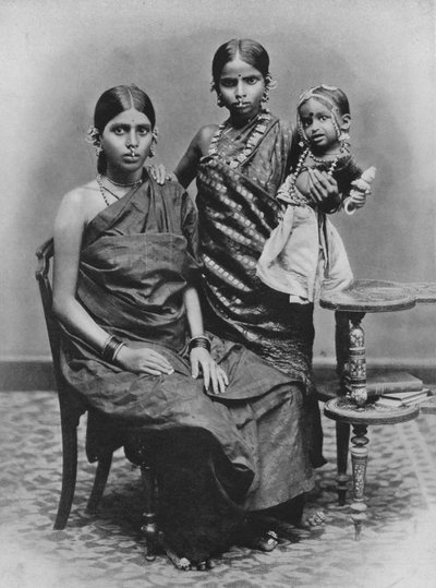 Tamil Ladies with Far and Toe Ornaments by Alfred William Amandus Plate