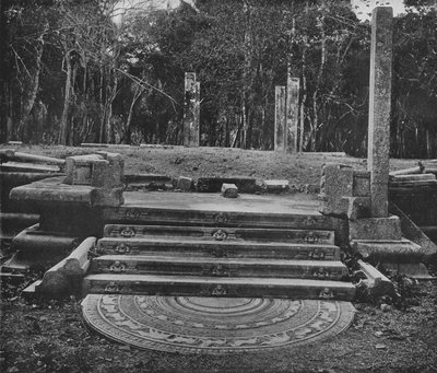 The Ruined Cities of Anuradhapura. Moonstone and Steps by Alfred William Amandus Plate