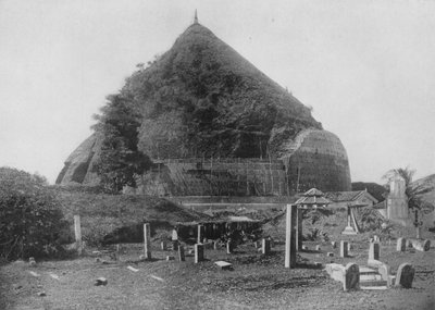 The Ruined Cities of Anuradhapura. Ruanwella Dagoba, Elephant Platform, c1890, 1910 by Alfred William Amandus Plate
