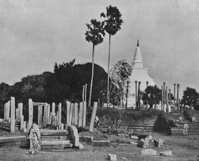 The Ruined Cities of Anuradhapura. Thuparama Dagoba by Alfred William Amandus Plate