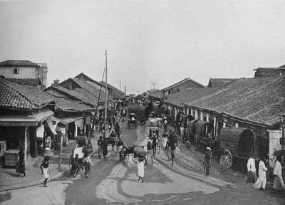 Typical Street Scene in Native Quarters, Colombo by Alfred William Amandus Plate