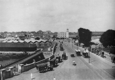 View Towards the Pettah or Native Quarter, Colombo, Showing Khan Clock Tower, c1890, 1910 by Alfred William Amandus Plate