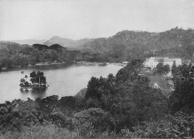 View of Kandy Lake from Lady Hortons Drive, Kandy by Alfred William Amandus Plate