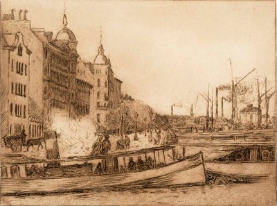 North Harbour by Alfred William Finch