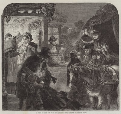 A Visit to the Old Folk on Christmas Eve by Alfred William Hunt