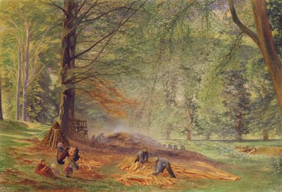 Charcoal Burners in Rokeby Park by Alfred William Hunt
