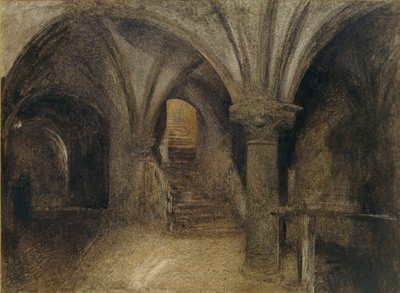 Mont St Michel, The Crypt of the Aquilon by Alfred William Hunt