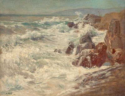Surf on the Coast of Nervi by Alfred Zoff