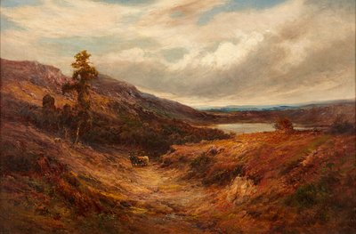 Highland Cattle on a Mountain Path by Alfred de Breanski