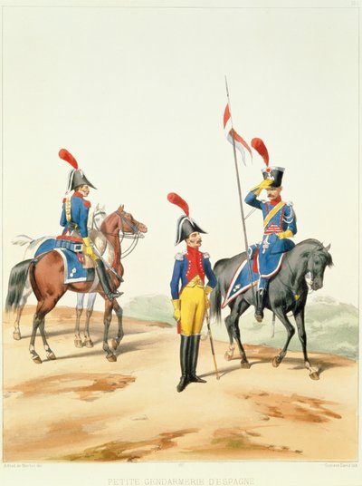 French Troops, Engraved by Gustave David, 1810 by Alfred de after Marbot