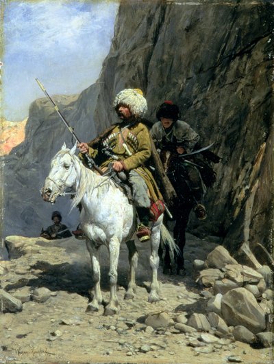 Circassians Patrol, c.1885 by Alfred von Wierusz Kowalski