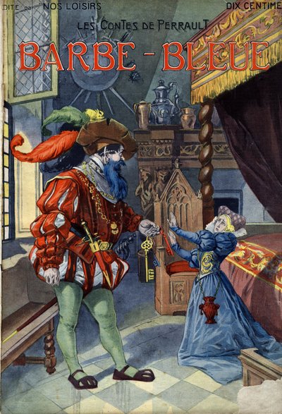 Bluebeard, Conte by Charles Perrault. Illustration of Vaccari and Carrey in 