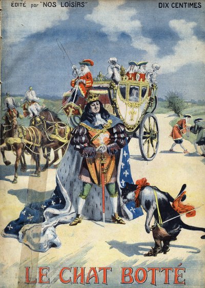The Boot Cat. Folk tale. Illustration of Vaccari and Carrey in 