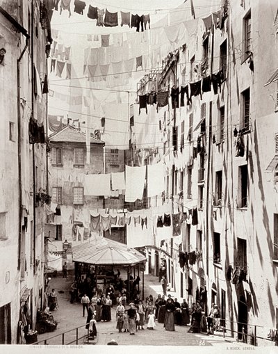 View of the small Piazza dei Truogoli di Santa Brigida by Alfredo Noack