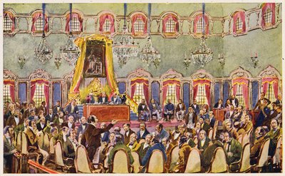 Approval of the Portuguese Constitution by the Cortes by Alfredo Roque Gameiro