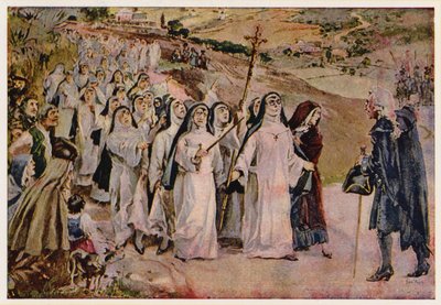 Revolt of the nuns of Odivelas, Portugal by Alfredo Roque Gameiro