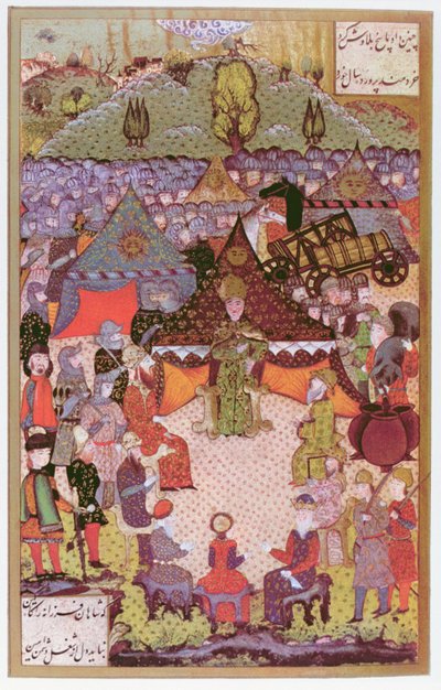 The King of Hungary, Lajos II in Council Before the Battle of Mohacs in 1526 by Ali Amir Beg