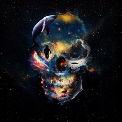 Space Whale Skull by Ali Gulec