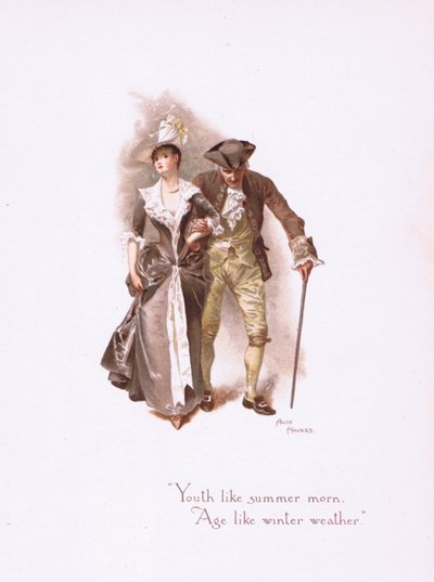 Youth like a summer morn, from Some Old Love Songs published by Hildesheimer & Faulkner, 1892 by Alice Havers