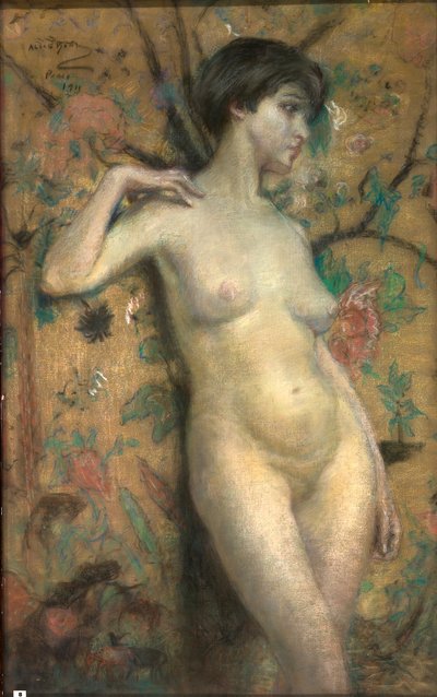 Nude against Screen by Alice Pike Barney