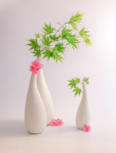 Green Leaves Pink Flowers by Alice Sheng
