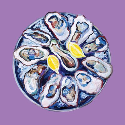 Fresh Oysters and Lemon by Alice Straker