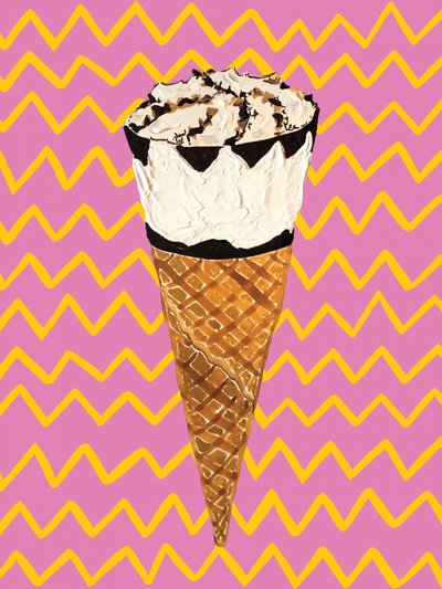Pop Art Ice Cream Cone by Alice Straker