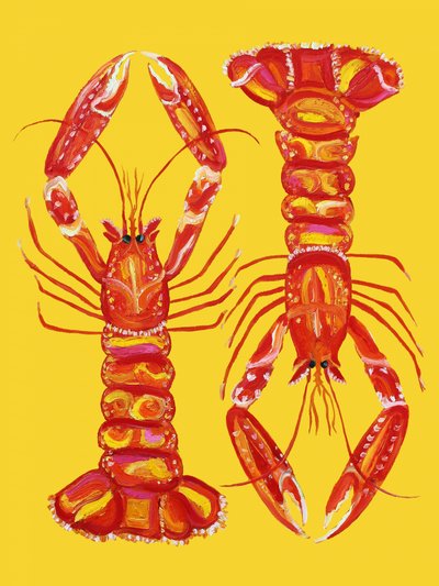Vibrant Lobster Pair by Alice Straker