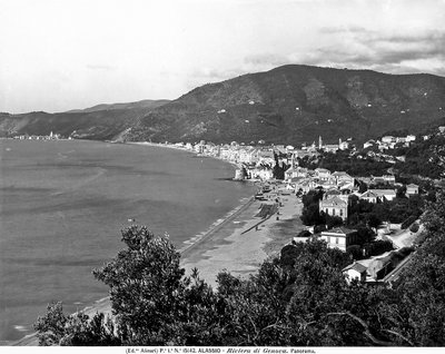 Panoramic View of the City of Alassio, Province of Savona by Fratelli Alinari