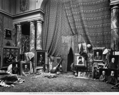 Studio of the Florentine painter Eduardo Gelli, in Via Marsilio Ficino 10, Florence by Fratelli Alinari