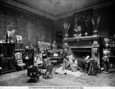 Studio of the painter Tito Conti in Florence, in Piazza Donatello by Fratelli Alinari